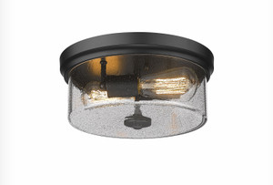 2 Light Flush Mount In Matte Black (832-MB-2)