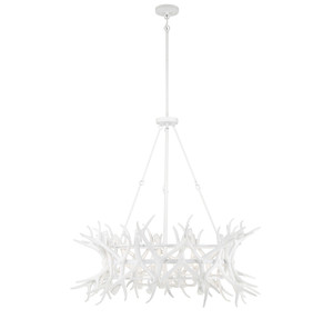 Daniels 8-Light Chandelier in Matte White (1-1760-8-80)