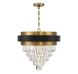 Marquise 4-Light Chandelier in Matte Black with Warm Brass (1-1669-4-143)