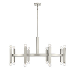 16-Light Chandelier in Brushed Nickel (M100103BN)