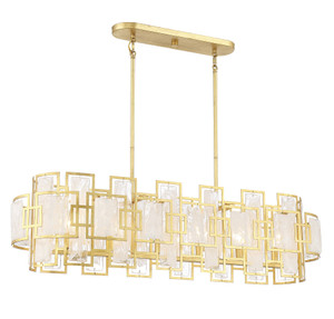 Portia 6-Light Linear Chandelier in True Gold (1-2032-6-260) Portia 6-Light Linear Chandelier in True Gold (1-2032-6-260)