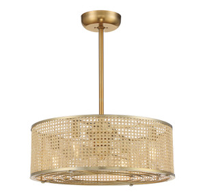 Astoria 4-Light Fan D'Lier in Warm Brass (25-FD-1650-322)