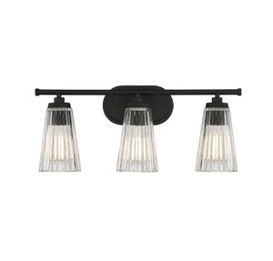 Chantilly 3-Light Bathroom Vanity Light in Matte Black (8-1745-3-BK)
