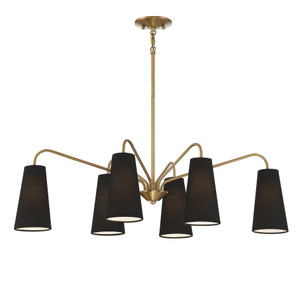 Edgewood 6-Light Linear Chandelier Warm Brass (1-1785-6-322) Edgewood 6-Light Linear Chandelier Warm Brass (1-1785-6-322)