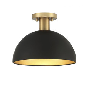 1-Light Ceiling Light in Matte Black with Natural Brass (M60071MBKNB) 1-Light Ceiling Light in Matte Black with Natural Brass (M60071MBKNB)
