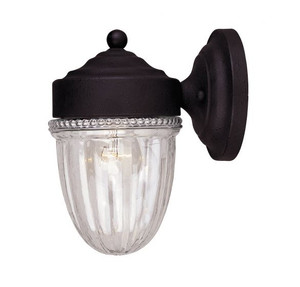 1-Light Outdoor Wall Lantern in Textured Black (M50060TB)