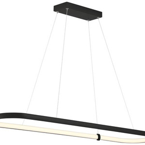 Ravello Matte Black Dual Voltage LED Pendant (50948LEDD-MBL/ACR)