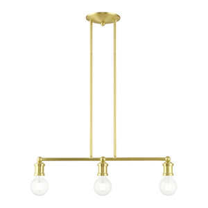Lansdale 3 Light Linear Chandelier In Satin Brass (47163-12) Lansdale 3 Light Linear Chandelier In Satin Brass (47163-12)