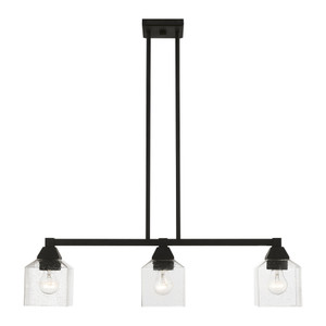 Aragon 3 Light Linear Chandelier In Black (49763-04)