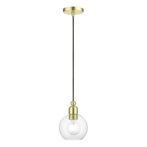 Downtown 1 Light Mini Pendant In Satin Brass (48971-12) Downtown 1 Light Mini Pendant In Satin Brass (48971-12)
