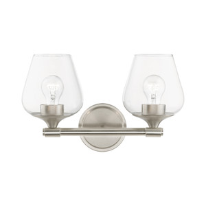 Willow 2 Light Vanity In Brushed Nickel (17472-91) Willow 2 Light Vanity In Brushed Nickel (17472-91)