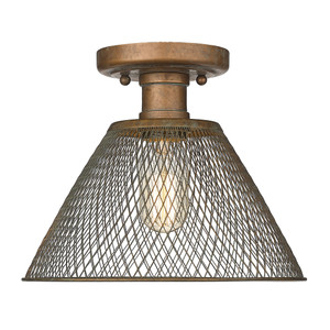 Carver CP Semi-Flush in Copper Patina (0304-SF CP)