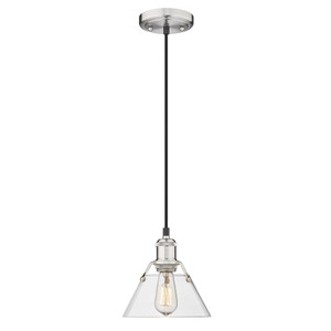 Orwell 7.5" Wide Small Pendant in Pewter with Clear Glass (3306-S PW-CLR)