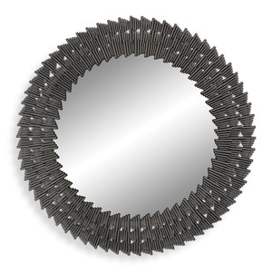Illusion Steel Silver Round Wall Mirror (09848)