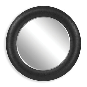 Stockade Dark Espresso Round Wall Mirror (09855)