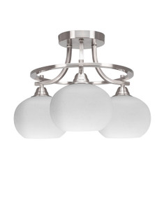 Paramount 3 Light Semi Flush In Brushed Nickel (3417-BN-212)