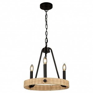 Perris 3 Light Chandelier In Black (AC11713BK) Perris 3 Light Chandelier In Black (AC11713BK)