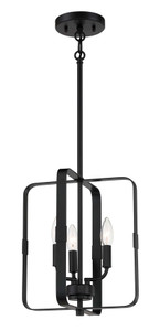 Stowe 3 Light Foyer in Flat Black (56033-FB) Stowe 3 Light Foyer in Flat Black (56033-FB)