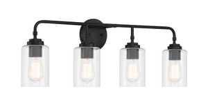 Stowe 4 Light Vanity in Flat Black (56004-FB)