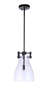 Chardonnay 1 Light Mini Pendant in Flat Black (55891-FB)