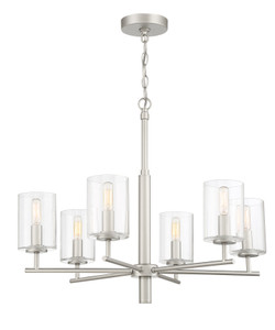 Hailie 6 Light Chandelier in Satin Nickel (55626-SN)