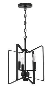 Shayna 3 Light Convertible Semi Flush in Flat Black (56153-FB)