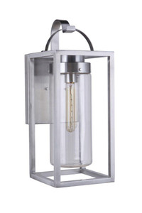 Olsen 1 Light Medium Outdoor Wall Lantern in Midnight (ZA4614-MN)
