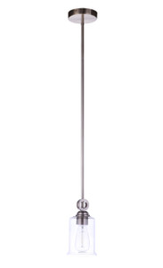 Romero 1 Light Mini Pendant in Brushed Polished Nickel (56491-BNK)