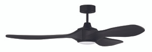 Envy 60" 3-Blade Indoor/Outdoor (Damp) Ceiling Fan in Flat Black w/ Flat Black Blades; Light Kit Included (optional) (EVY60FB3) Envy 60" 3-Blade Indoor/Outdoor (Damp) Ceiling Fan in Flat Black w/ Flat Black Blades; Light Kit Included (optional) (EVY60FB3)