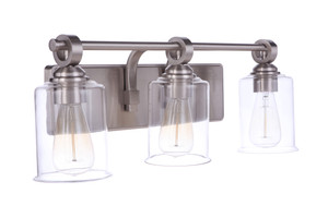 Emilio 3 Light Vanity in Brushed Polished Nickel (12623BNK3)