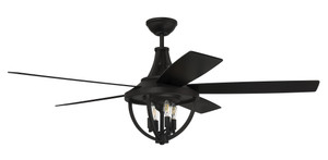 Nash 4 Light 56" Outdoor Ceiling Fan In Flat Black (NSH56FB5)