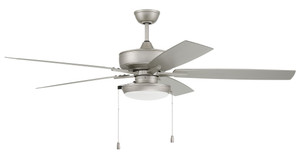 Outdoor Super Pro 119 60" 5-Blade Indoor/Outdoor Ceiling Fan in Painted Nickel w/ Painted Nickel Blades; Light Kit Included (optional) (OS119PN5)