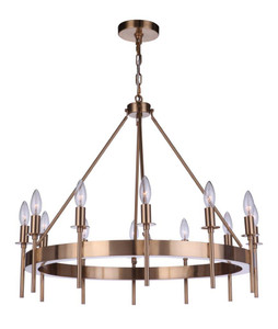 Larrson 12 Light Chandelier in Satin Brass (54312-SB) Larrson 12 Light Chandelier in Satin Brass (54312-SB)