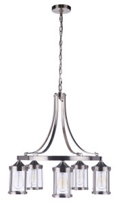 Elliot 5 Light Chandelier in Brushed Polished Nickel (55325-BNK) Elliot 5 Light Chandelier in Brushed Polished Nickel (55325-BNK)