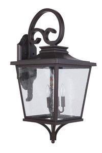 Tillman 3 Light Extra Large Outdoor Wall Lantern in Dark Bronze Gilded (ZA2934-DBG)
