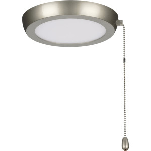 AirPro 7" 1-Light Painted Nickel Edgelit Transitional Ceiling Fan Light Kit and Opal Shade (P260002-152-30)