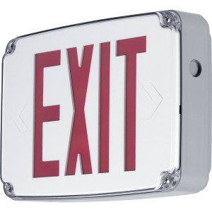 Wet Location LED Emergency Exit Sign Single Face Red Letters (PEWLE-SR-30)