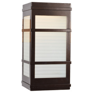 Metropolis Bronze Outdoor LED Wall Light (20038LEDDMG-BRZ/RFR)