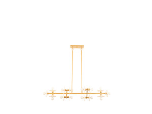 Amani 14-Light Linear Chandelier in Gold (1-1591-14-38) Amani 14-Light Linear Chandelier in Gold (1-1591-14-38)
