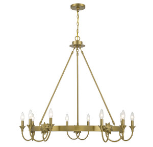Sullivan 10-Light Chandelier in Warm Brass (1-2208-10-322)