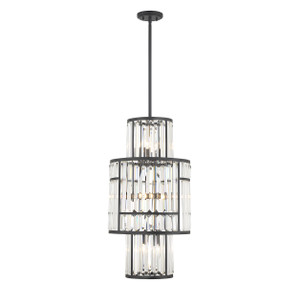 Rohe 8-Light Pendant in Matte Black (3-2226-8-89)