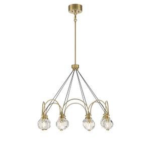 Burnham 8-Light LED Chandelier in Warm Brass (1-2200-8-322)