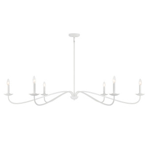 6-Light Chandelier in Bisque White (M100119BQW)