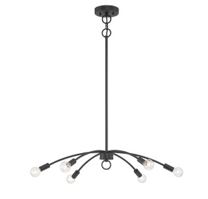 6-Light Chandelier in Matte Black (M100116MBK) 6-Light Chandelier in Matte Black (M100116MBK)
