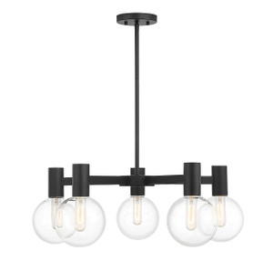 Wright 5-Light Chandelier in Matte Black (1-3073-5-89)