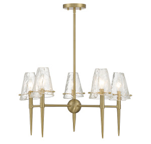 Shellbourne 5-Light Chandelier in Warm Brass (1-2106-5-322)