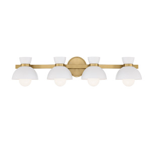 4-Light Bathroom Vanity Light in Natural Brass (M80076NB)