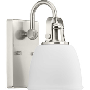 Preston Collection One-Light Brushed Nickel Coastal Bath and Vanity Light (P300426-009) Preston Collection One-Light Brushed Nickel Coastal Bath and Vanity Light (P300426-009)