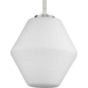 Copeland Collection One-Light Brushed Nickel Mid-Century Modern Pendant (P500409-009) Copeland Collection One-Light Brushed Nickel Mid-Century Modern Pendant (P500409-009)