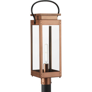 Union Square One-Light Antique Copper Urban Industrial Outdoor Post Light (P540046-169) Union Square One-Light Antique Copper Urban Industrial Outdoor Post Light (P540046-169)